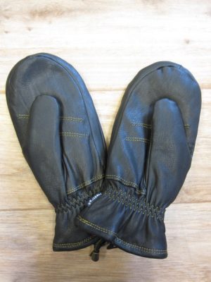 Deerskin Lambskin Mitt, svart-742